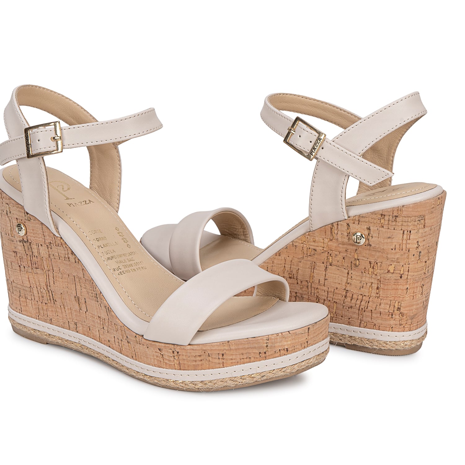 SANDALIA D'ORSAY CASUAL WAL-2716 HUESO PIAZZA - 2