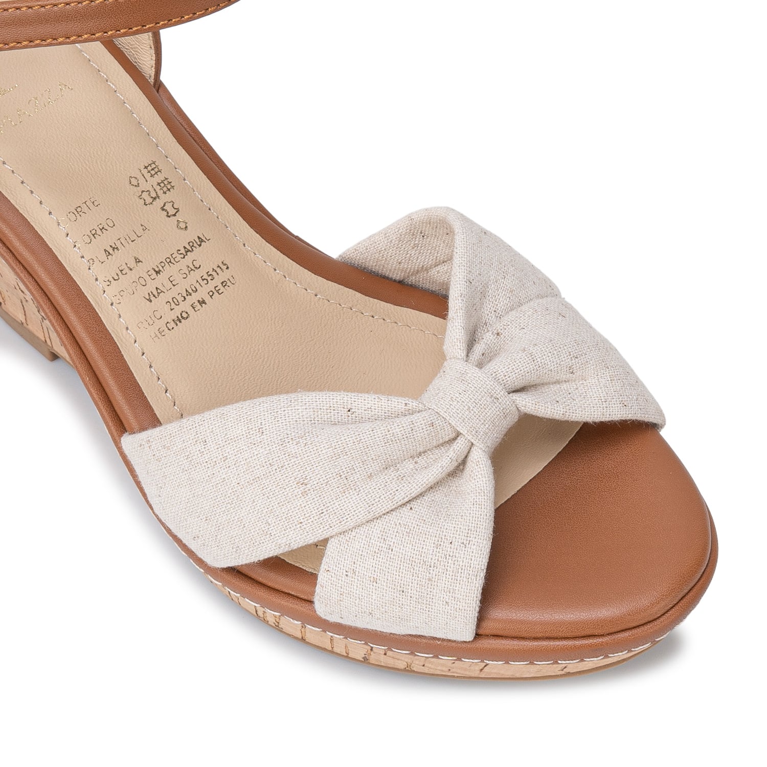 SANDALIA D'ORSAY CASUAL WAL-2712 HUESO PIAZZA - 3