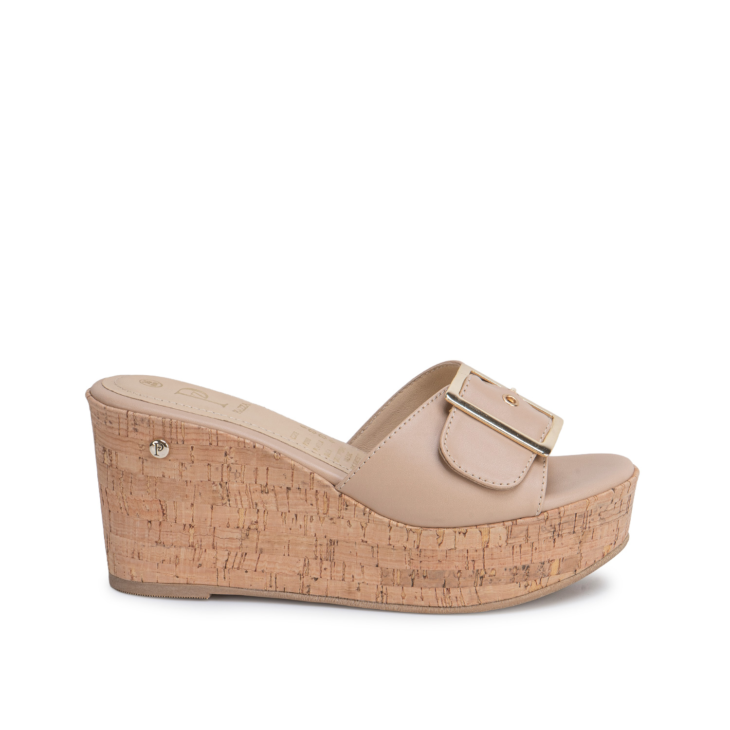SANDALIA SLIDE CASUAL WAL-2722 BEIGE PIAZZA - 1