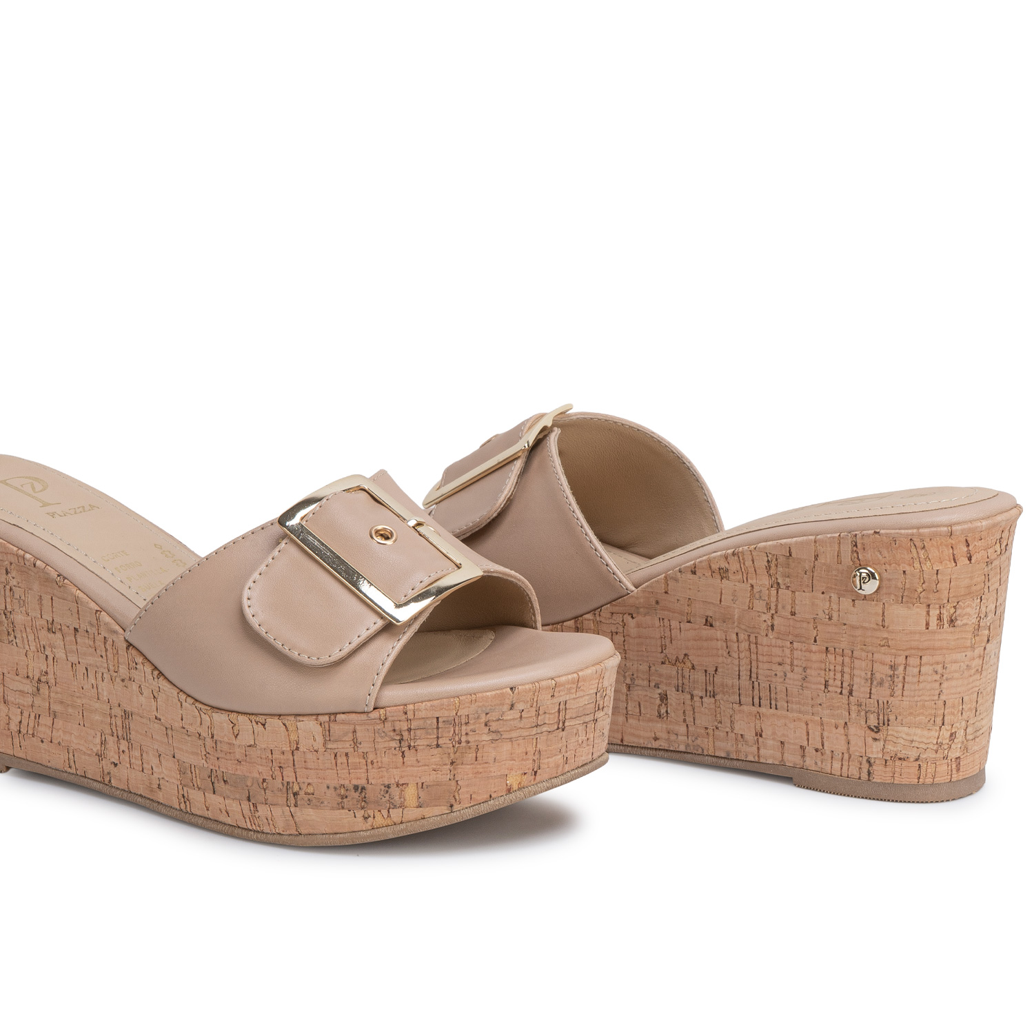 SANDALIA SLIDE CASUAL WAL-2722 BEIGE PIAZZA - 2