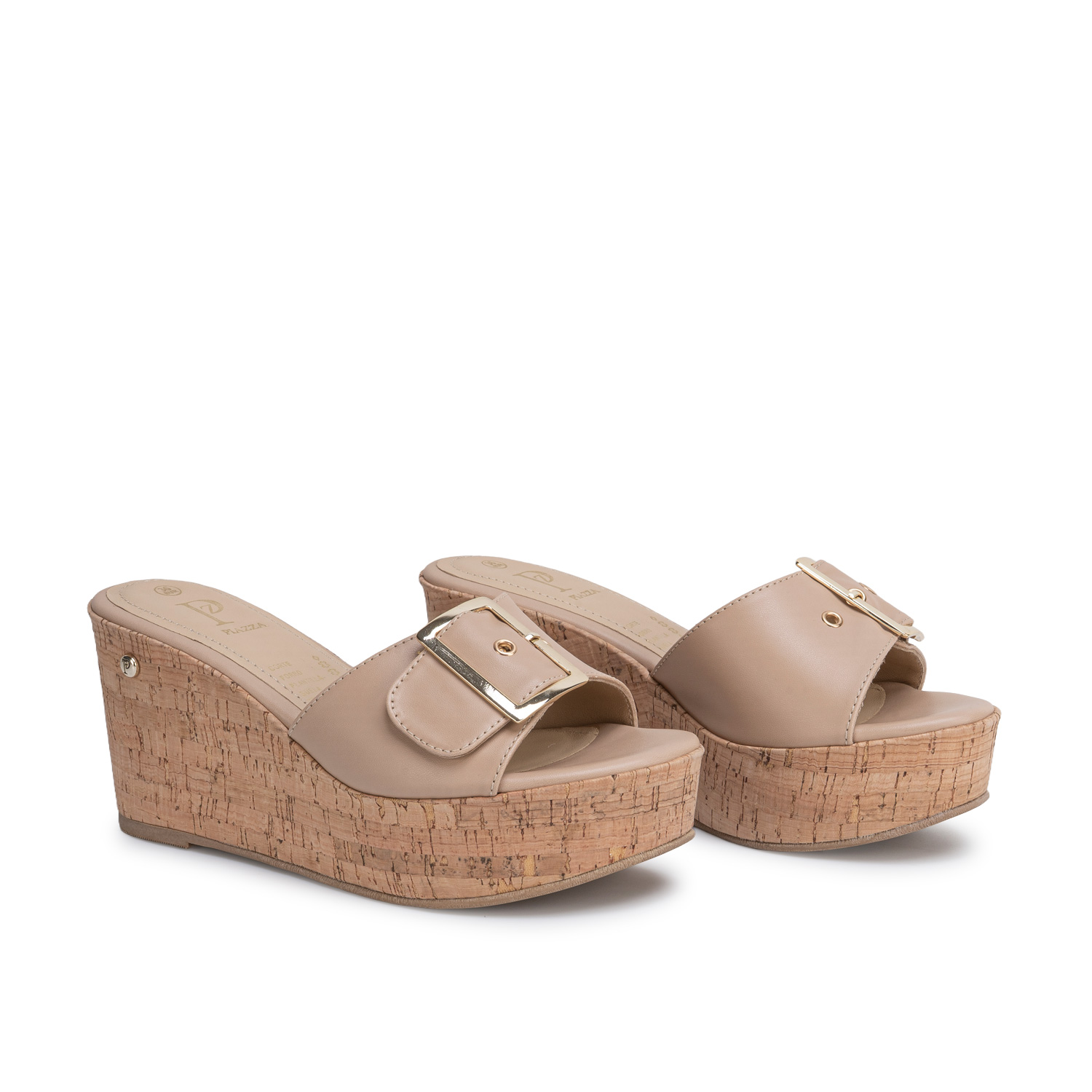 SANDALIA SLIDE CASUAL WAL-2722 BEIGE PIAZZA - 4
