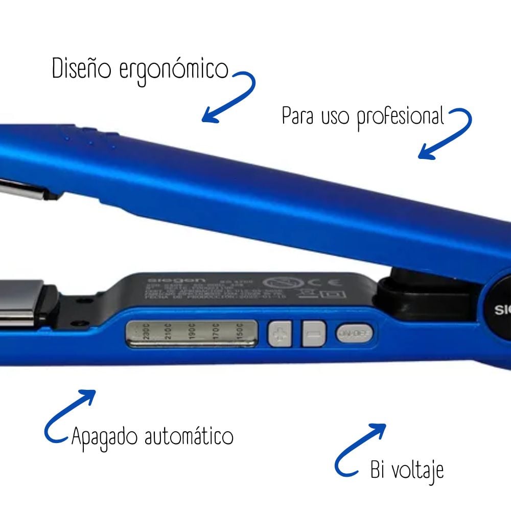 PLANCHA ALISADORA DE CABELLO SIEGEN SG 4700 PLANCHA ALISADORA CABELLO PROFESIONAL TITANIUM PLACAS FLOTANTES SG-4700 - 3