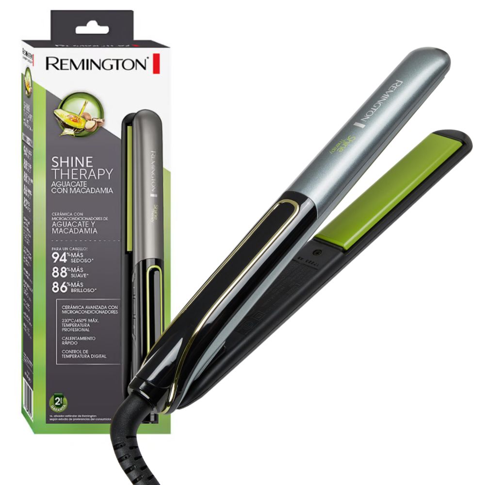 PLANCHA ALISADOR DE CABELLO REMINGTON AGUACATE SHINE THERAPY S12A - 7