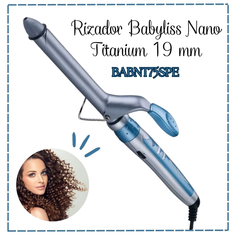 RIZADOR DE CABELLO BABYLISS PRO BABNT75S PE BABYLISSPRO NANO TITANIUM 3/4" 19MM 401°F - 1