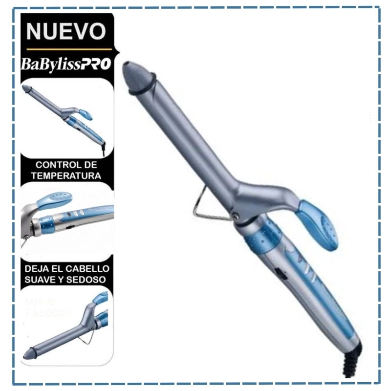 RIZADOR DE CABELLO BABYLISS PRO BABNT75S PE BABYLISSPRO NANO TITANIUM 3/4" 19MM 401°F - 2