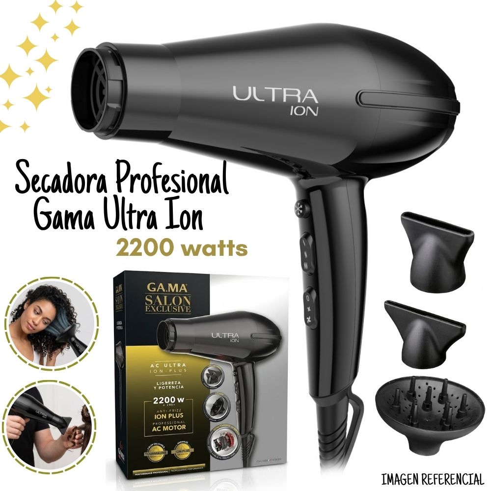 SECADORA CABELLO GAMA ULTRA ION 2200W PROFESIONAL SALON EXCLUSIVE - 1