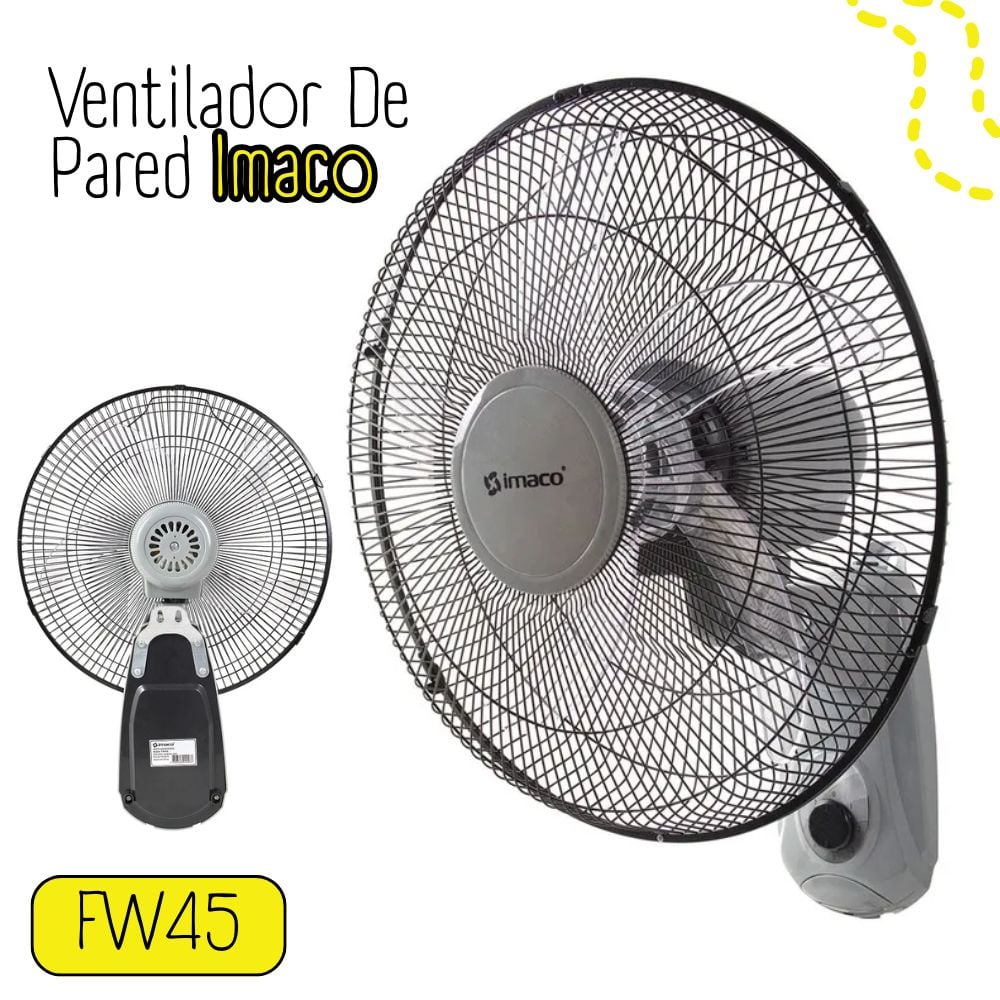 VENTILADOR DE PARED IMACO FW450 45 WATTS 16" GRIS - 1