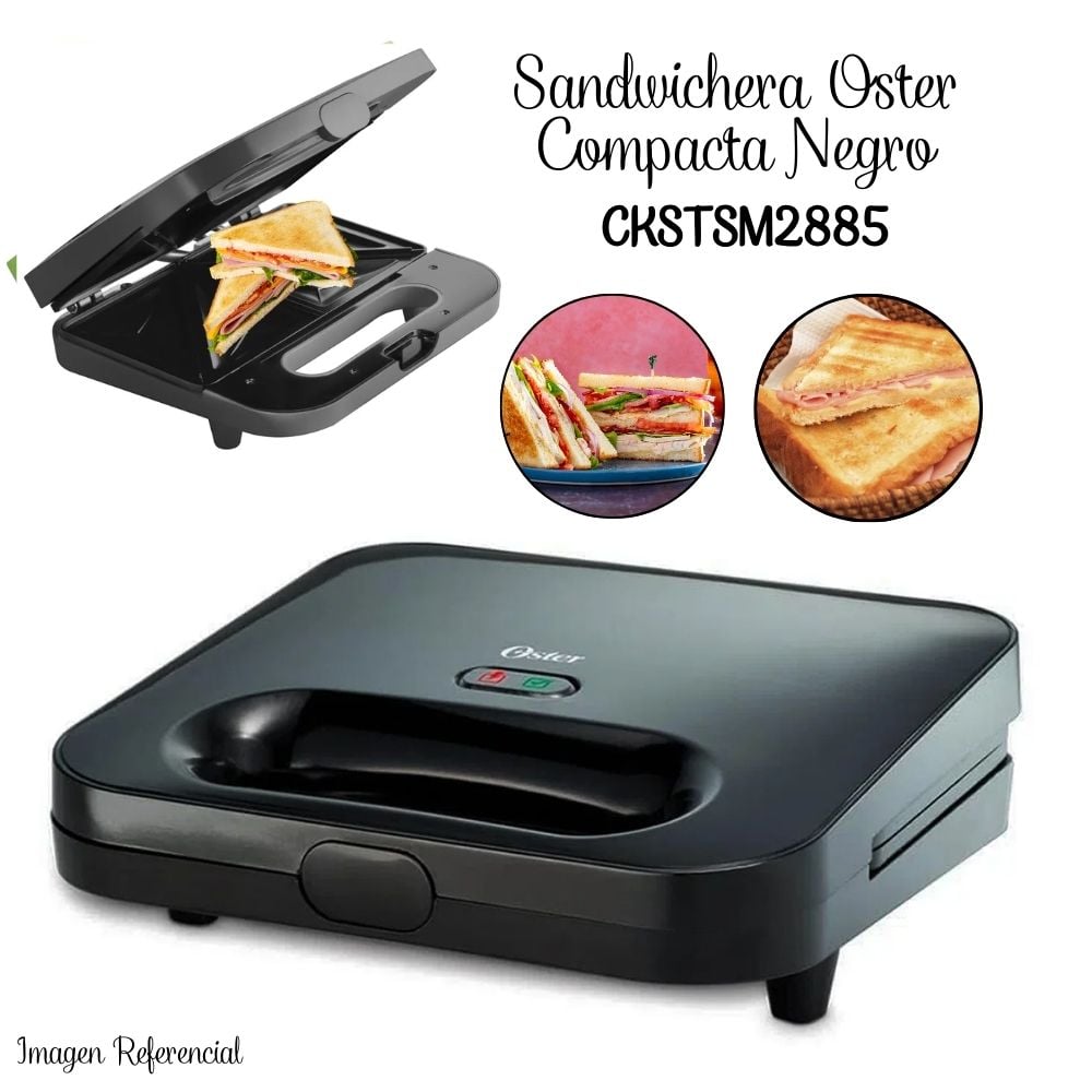 SANDWICHERA MAKER OSTER COMPACTA - NEGRO - 1