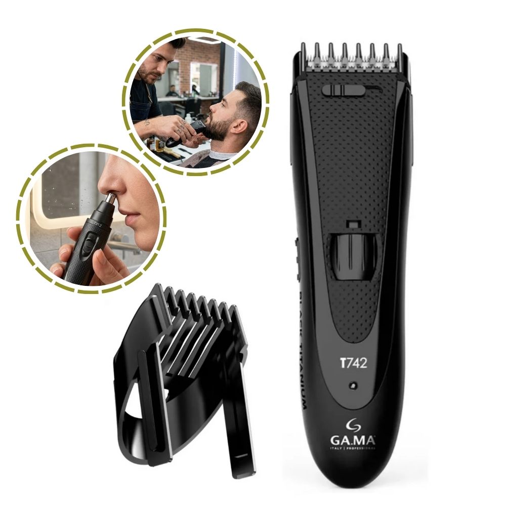 MAQUINA GAMA CLIPPER BLACK TITANIUM NASAL T744 - 3