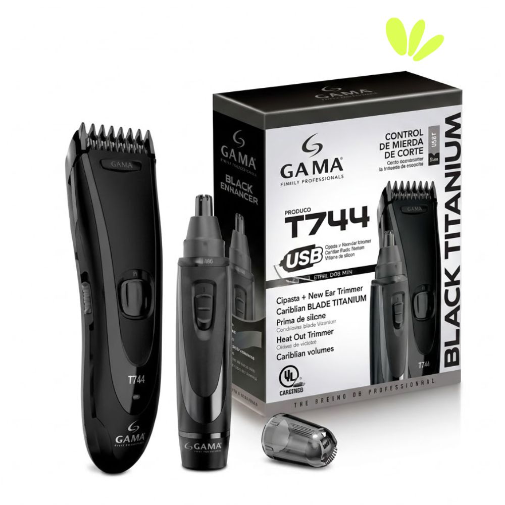 MAQUINA GAMA CLIPPER BLACK TITANIUM NASAL T744 - 5