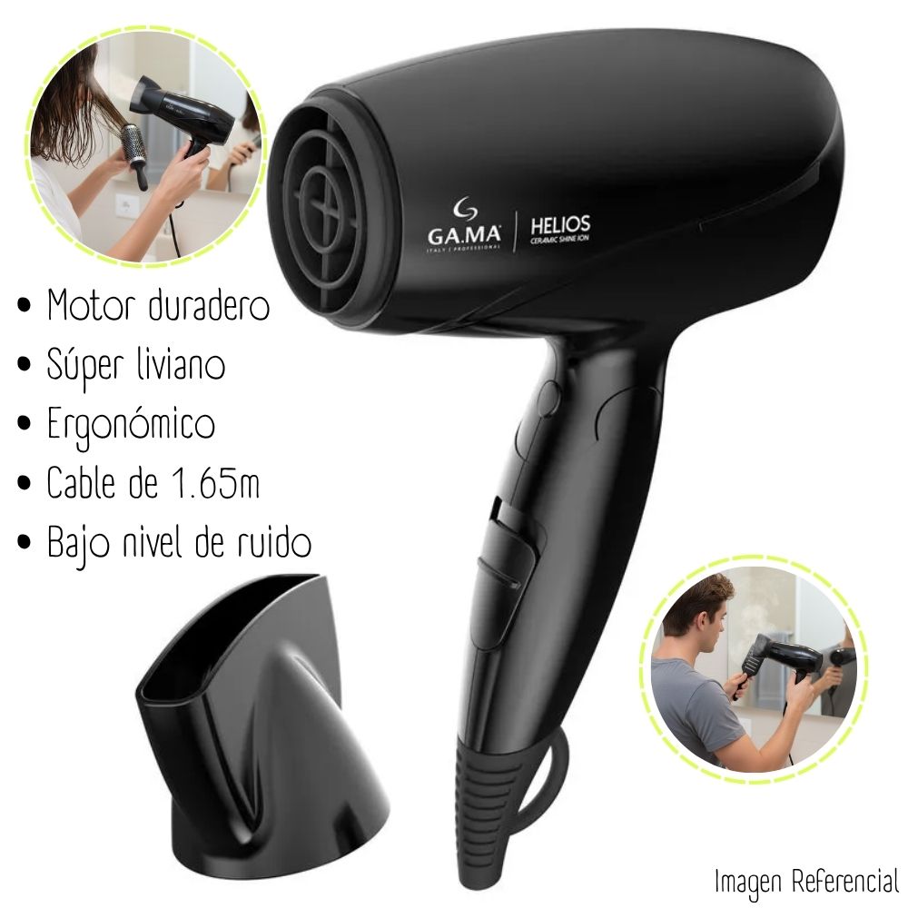 SECADORA CABELLO GAMA BECH0000002741 1600W HELIOS - 2