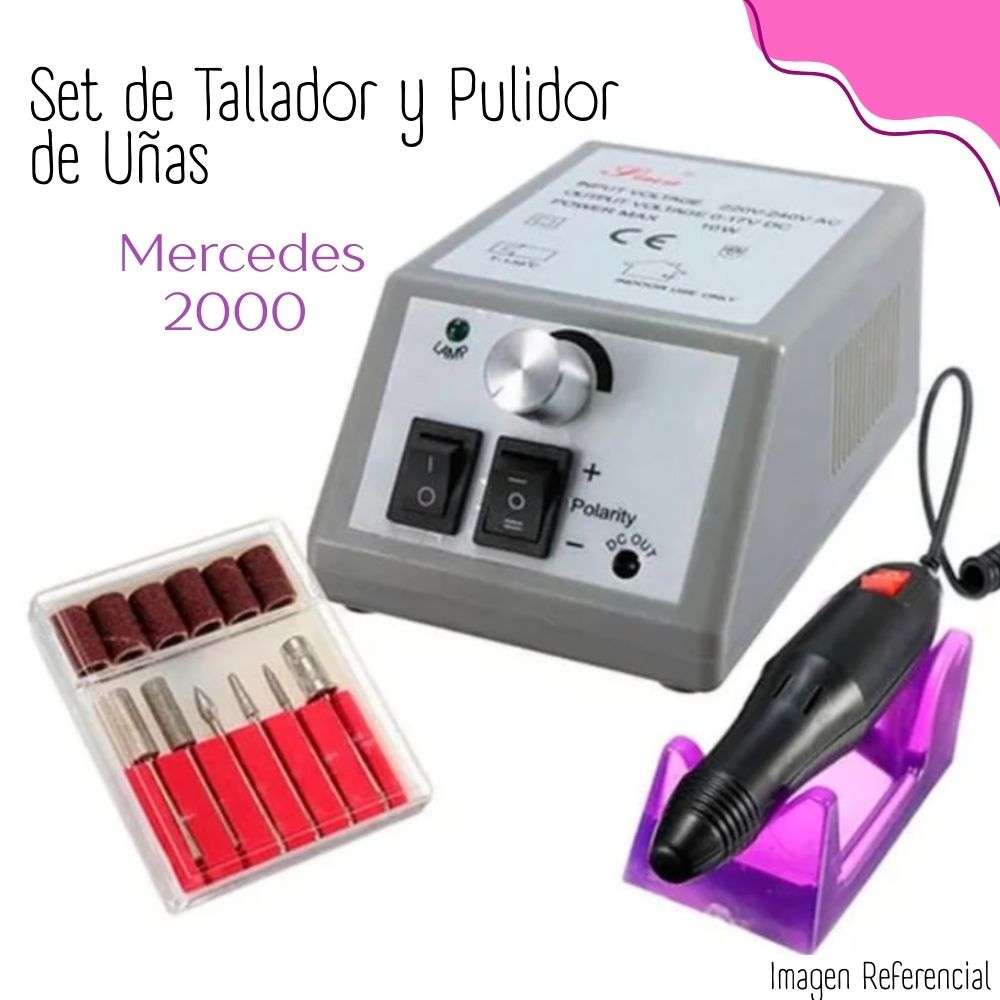 SET DE TALLADOR Y PULIDOR MERCEDES 2000 DE UÑAS - 1