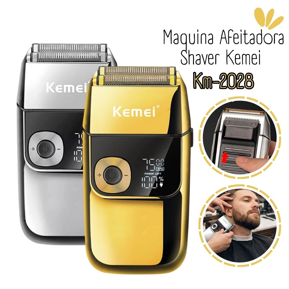 SHAVER KEMEI DIGITAL C/PATILLERO 2 EN 1 KM2028 - 1