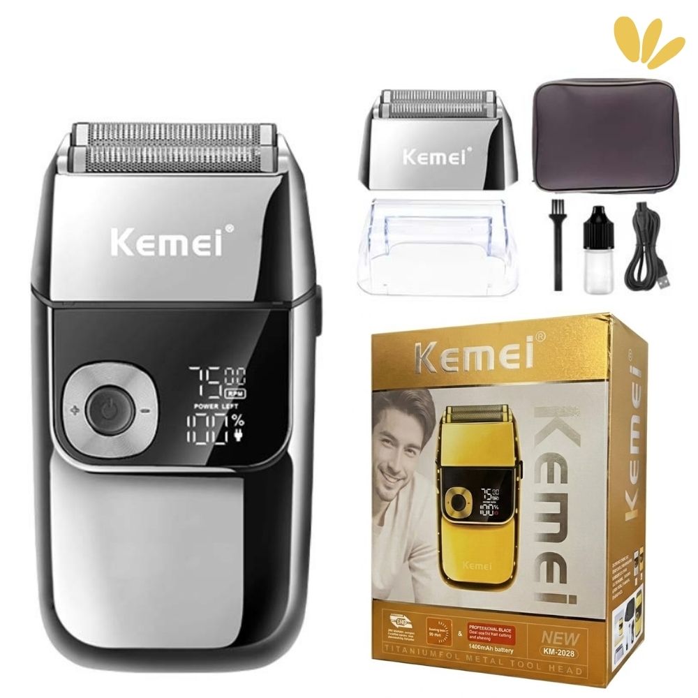SHAVER KEMEI DIGITAL C/PATILLERO 2 EN 1 KM2028 - 2