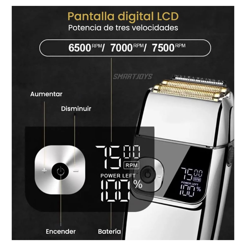 SHAVER KEMEI DIGITAL C/PATILLERO 2 EN 1 KM2028 - 4