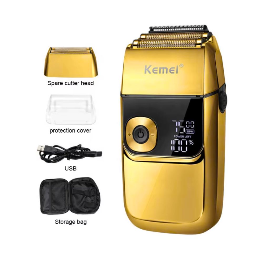 SHAVER KEMEI DIGITAL C/PATILLERO 2 EN 1 KM2028 - 6