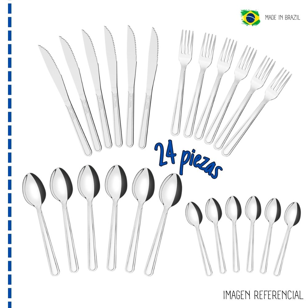 JUEGO DE CUBIERTO TRAMONTINA BUZIOS 24 PIEZAS - 2
