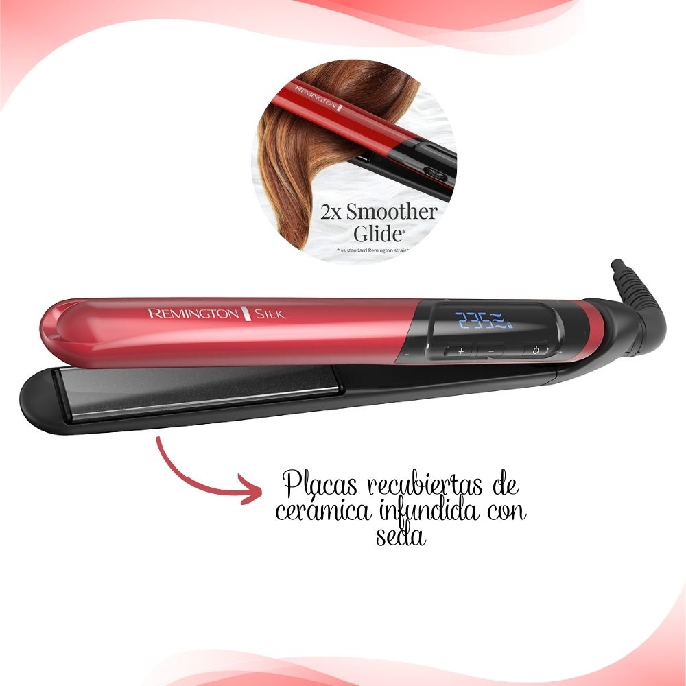 ALISADORA REMINGTON SILK S9600 + CEPILLO + TERMO PROTECTOR - 4