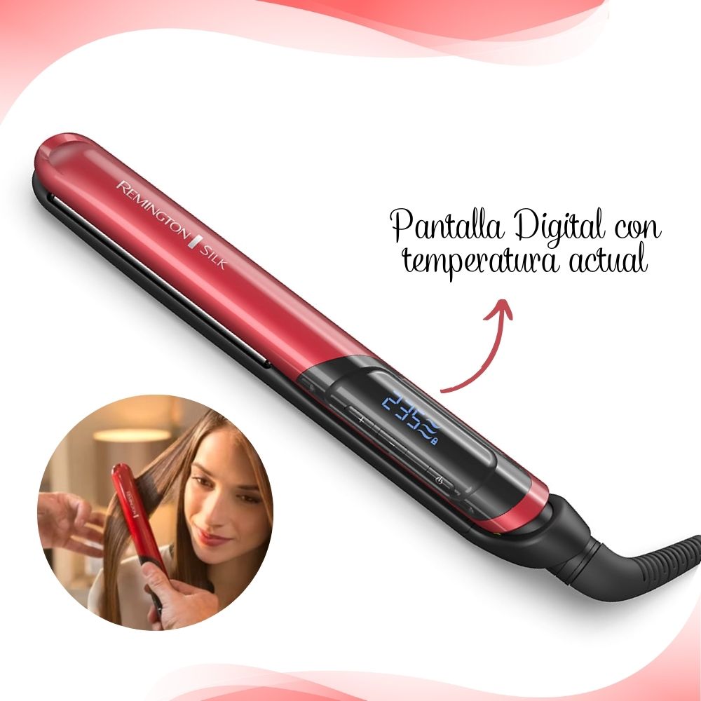 ALISADORA REMINGTON SILK S9600 + CEPILLO + TERMO PROTECTOR - 5