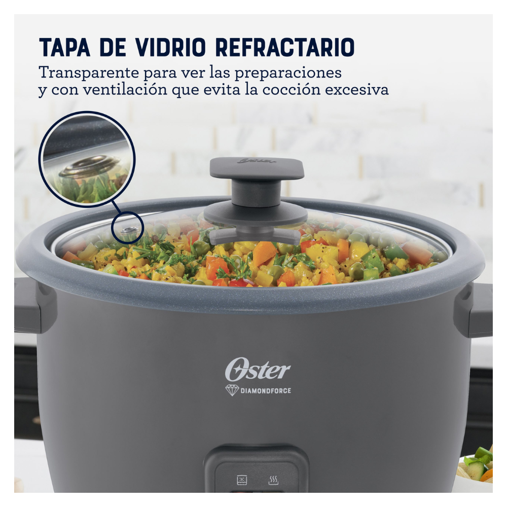 OLLA ARROCERA OSTER DE 10 TAZAS DIAMONDFORCE - CKSTRCB10DFBLK 053 - 3