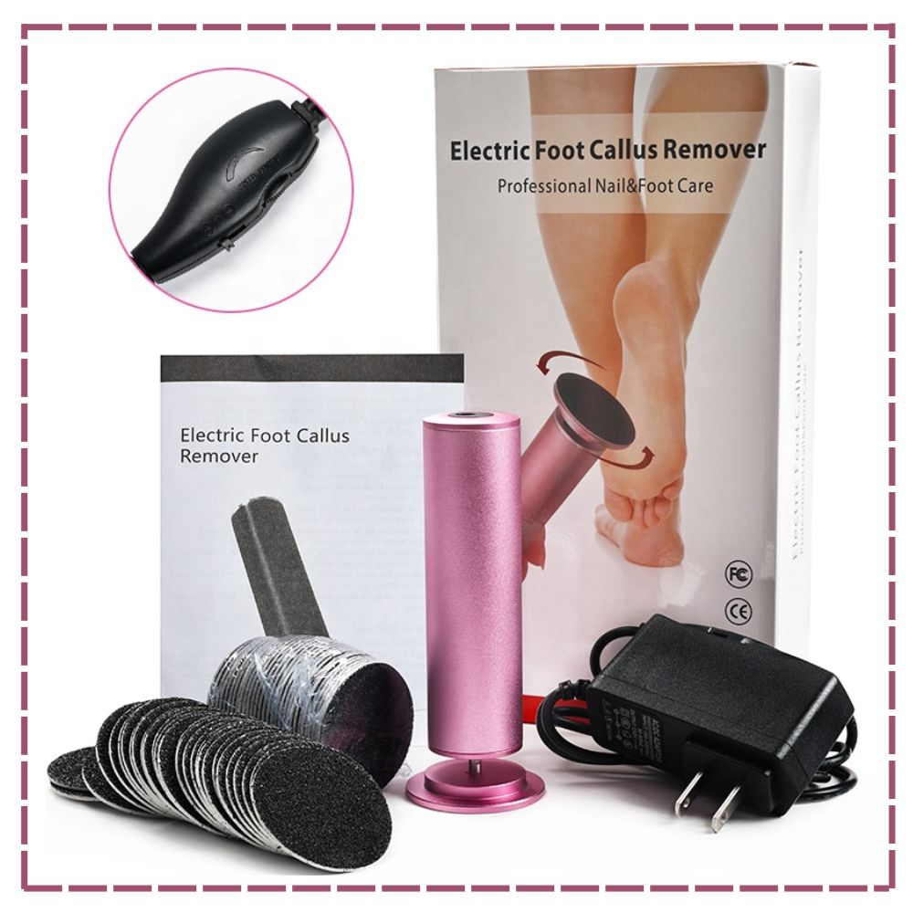 REMOVEDOR DE CALLOS ELÉCTRICO CON 60 DISCOS-FUCSIA - 4