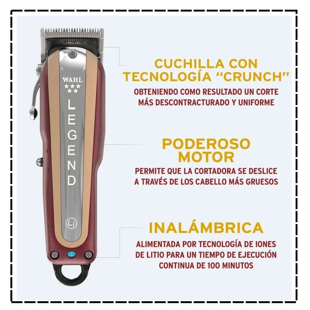 MAQUINA PROFESIONAL  WAHL CORDLESS LEGEND INALAMBRICA 08594-008 - 4