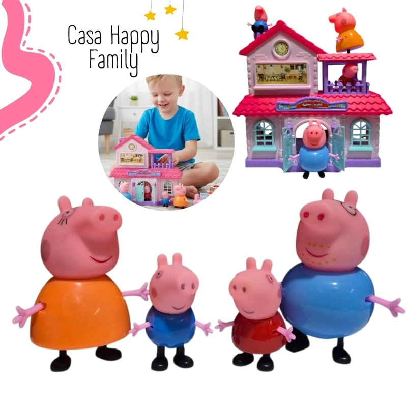 CASA DE PEPPA PIG CON 4 MUÑECOS - 2