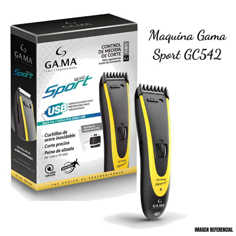 MÁQUINA CORTADORA DE CABELLO GAMA CLIPPER SPORT GC542 - 1