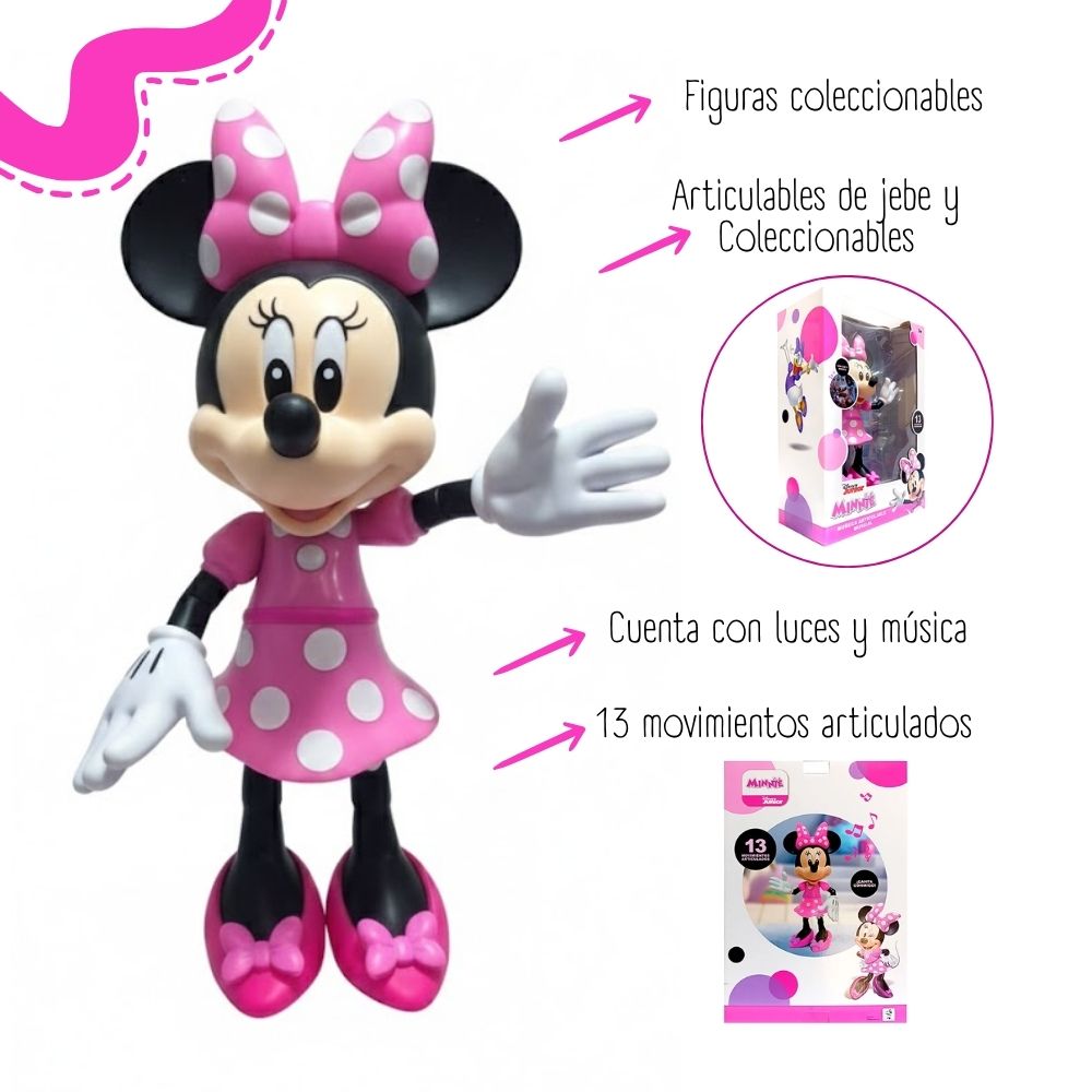 MUÑECA MINNIE MOUSE ARTICULABLE CON LUZ Y SONIDO M1-MMK - 2