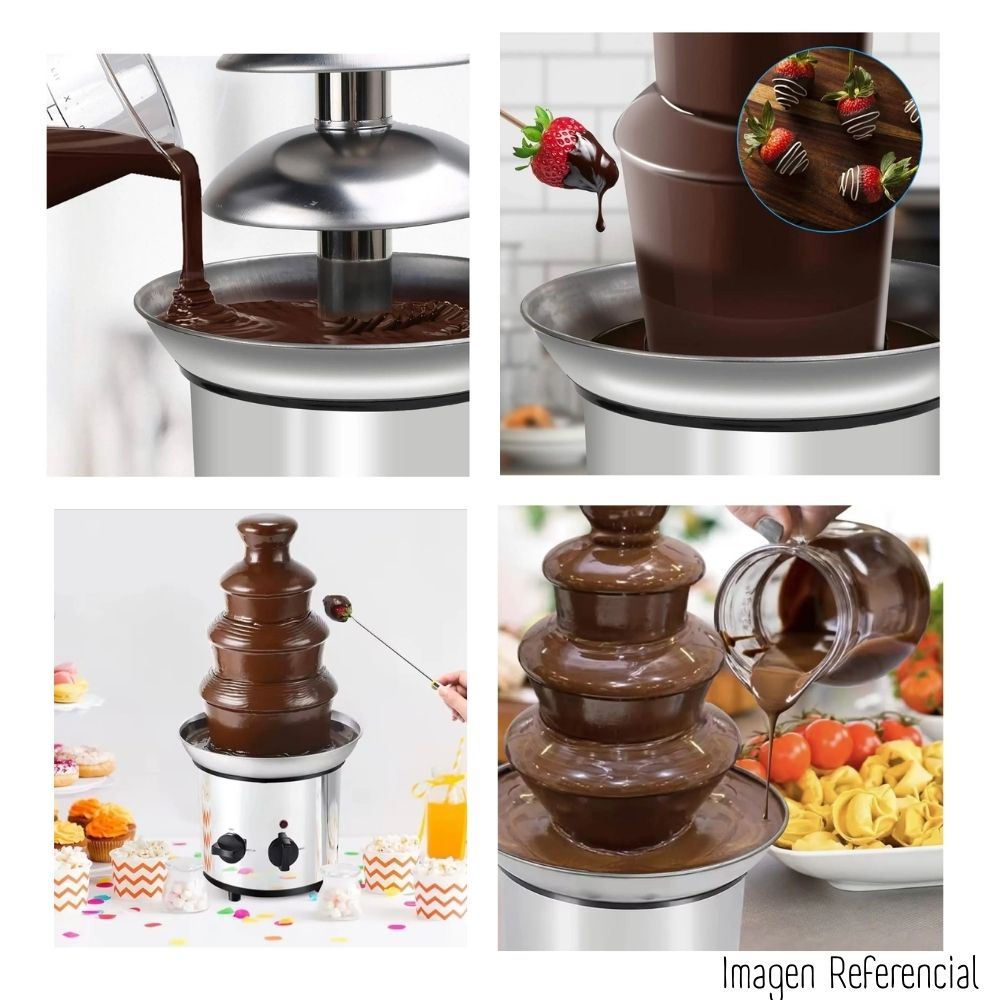 FUENTE DE CHOCOLATE DE 4 PISOS - ACERO - 3