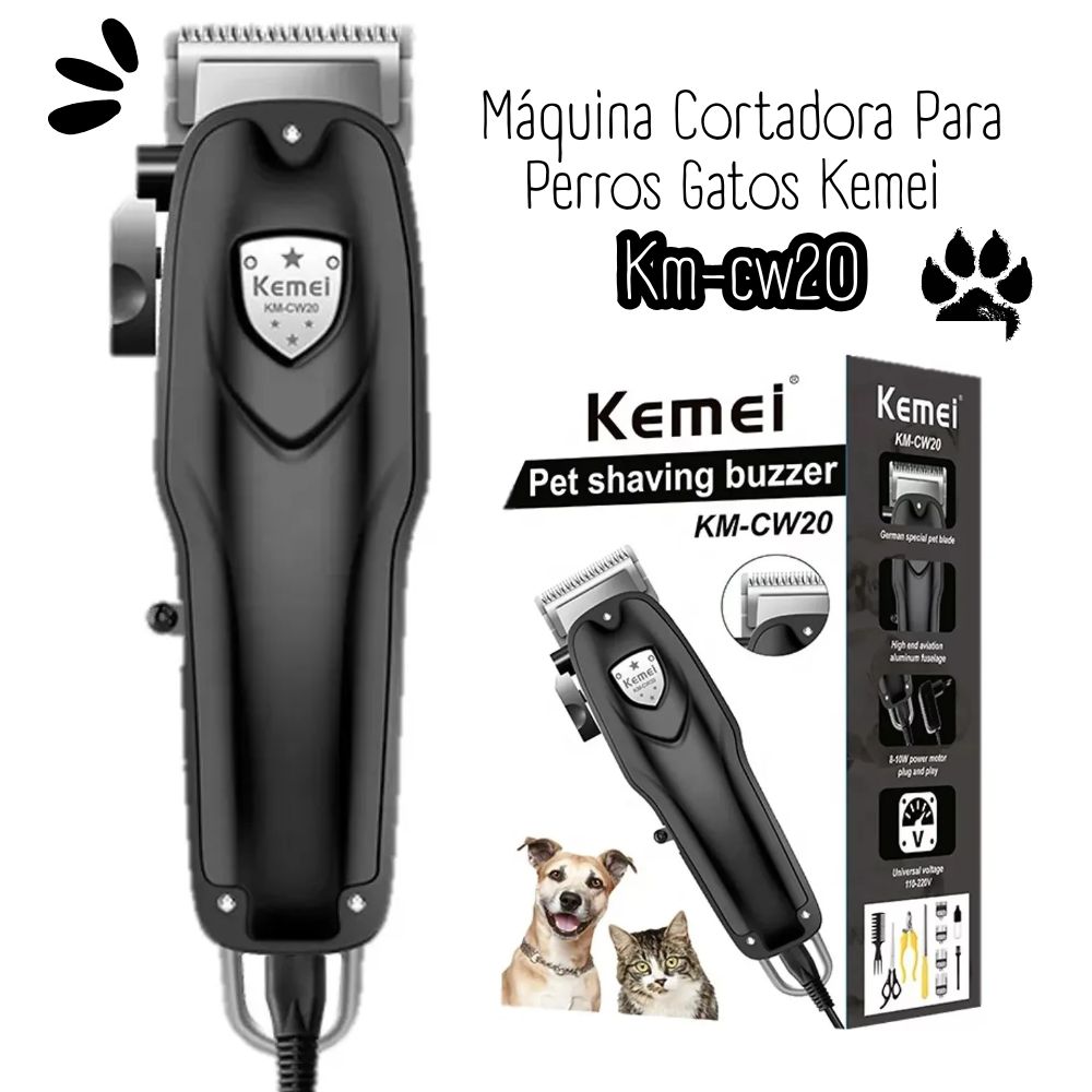 MAQUINA DE MASCOTA KEMEI KM-CW20 NEGRO - 1