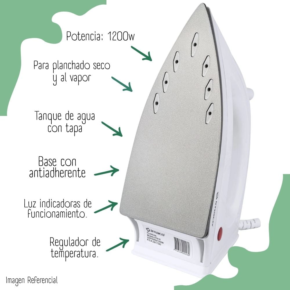 PLANCHA A VAPOR IMACO ANTIADHERENTE - ETA10 - 2