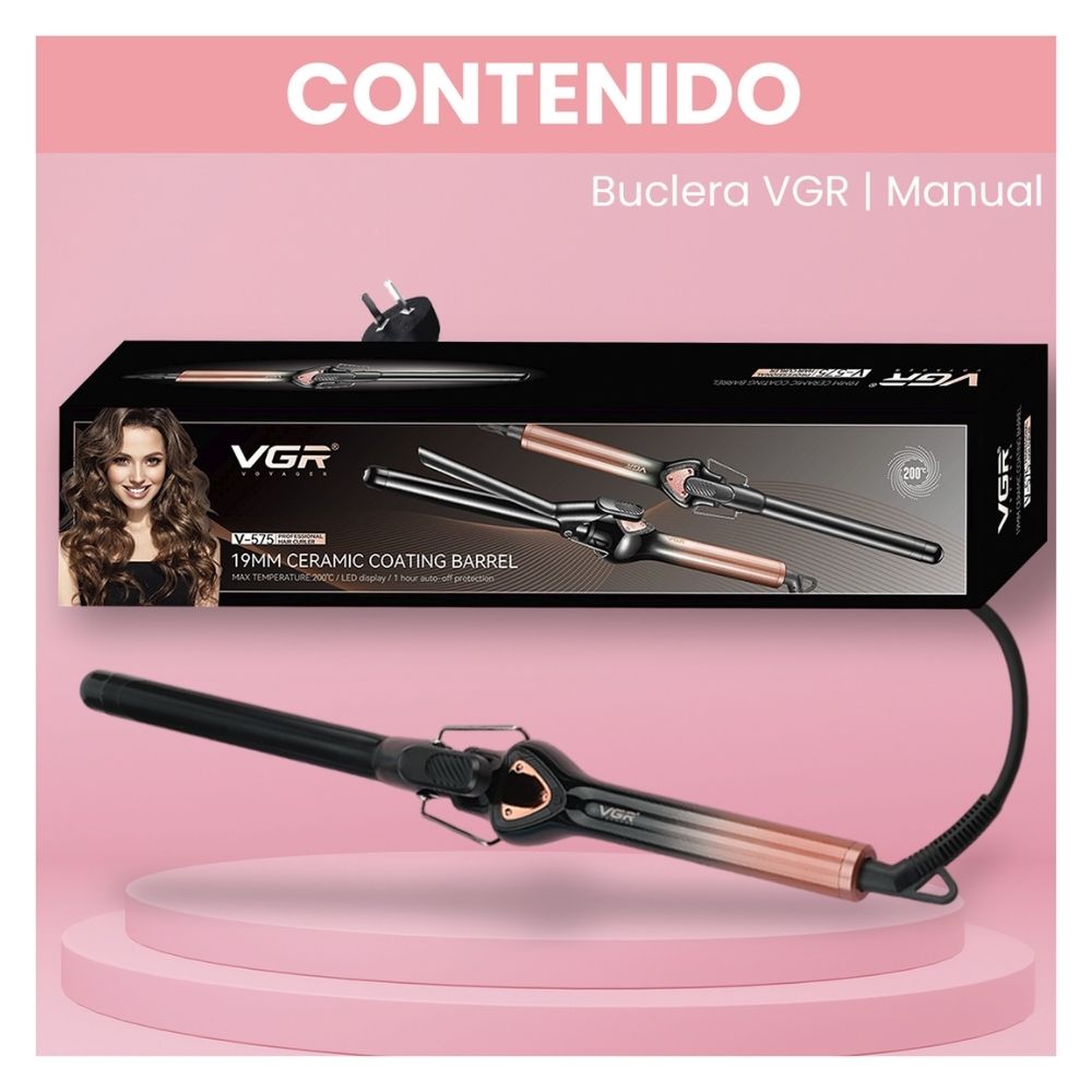 RIZADORA VGR PARA CABELLO DE 19MM V-575 - ROSADO - 5