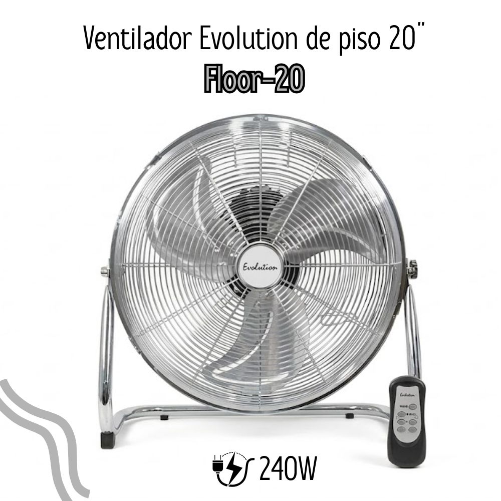 VENTILADOR DE PISO DE 20' EVOLUTION CON CONTROL / METAL - FLOOR-20 - 1