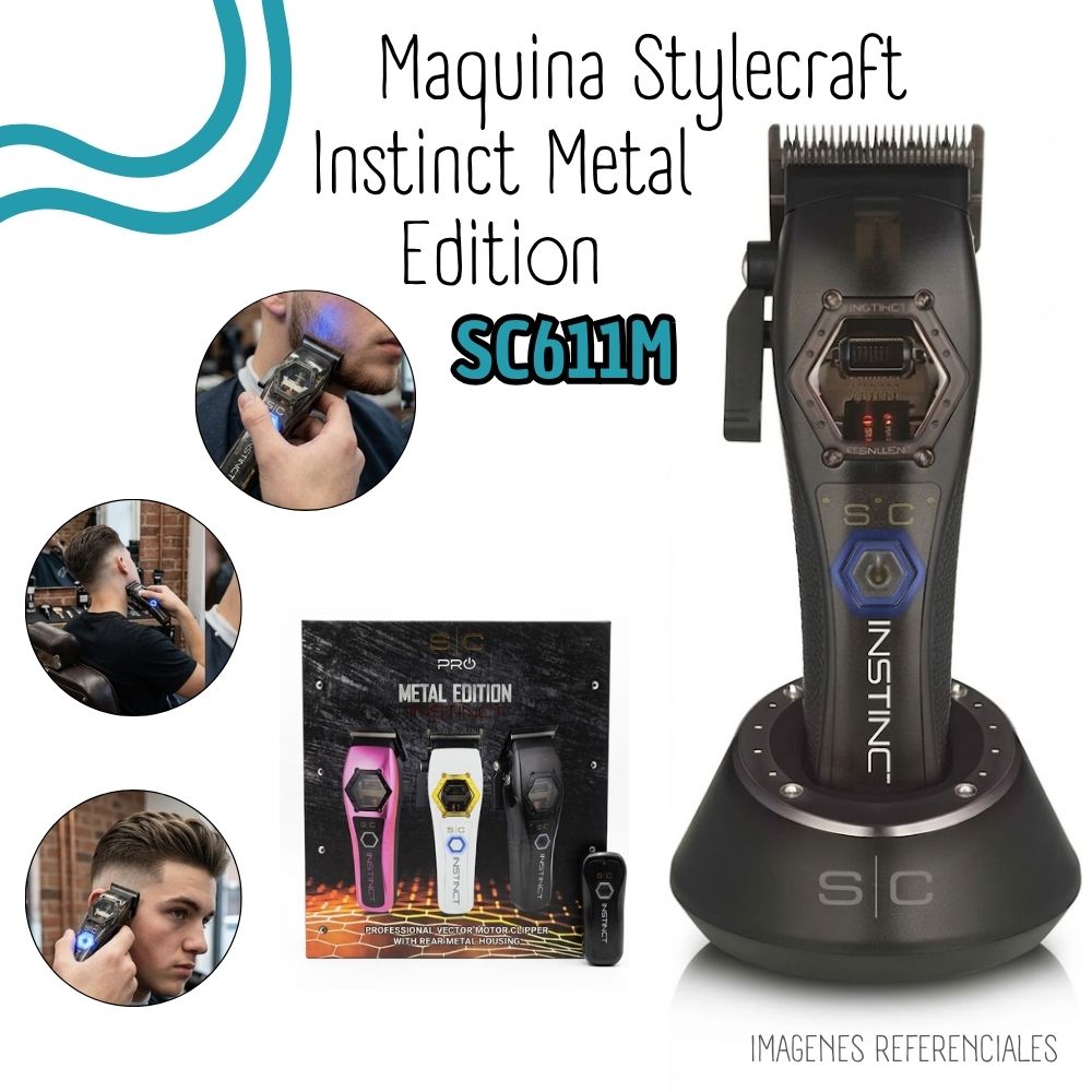 MAQUINA CORDLESS STYLECRAFT INSTINCT METAL EDITON - SC611M - 1