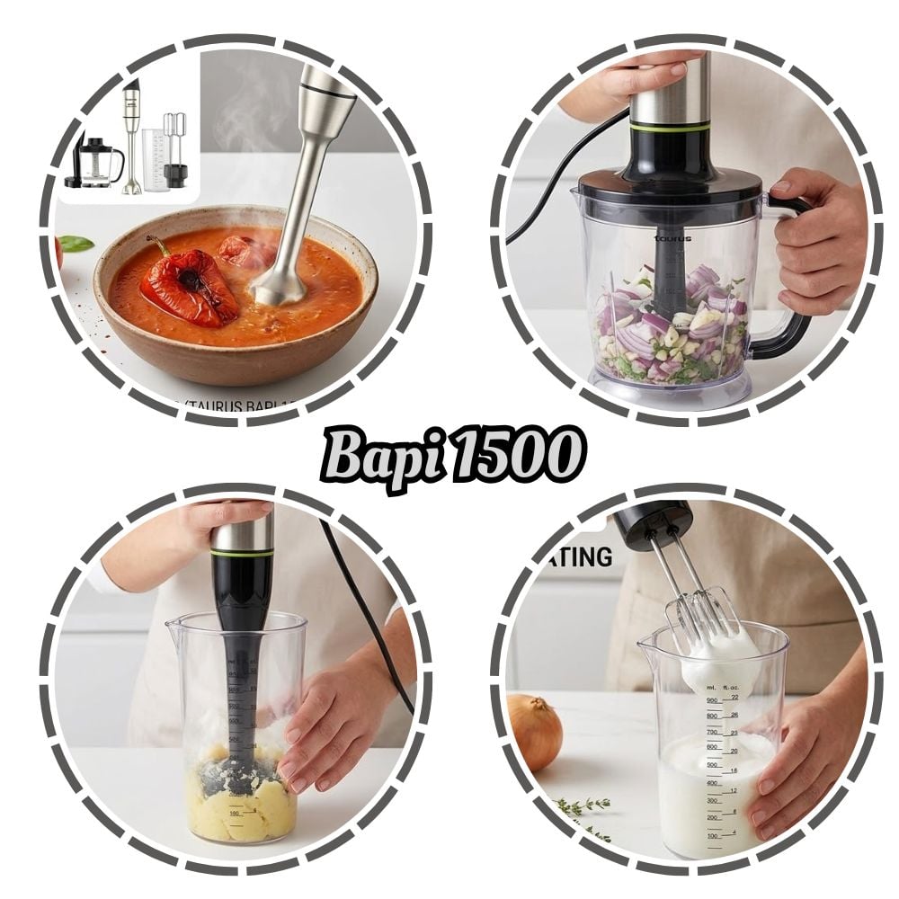 BATIDORA DE INMERSIÓN TAURUS BAPI 1500 LUXE FULL SET - 5