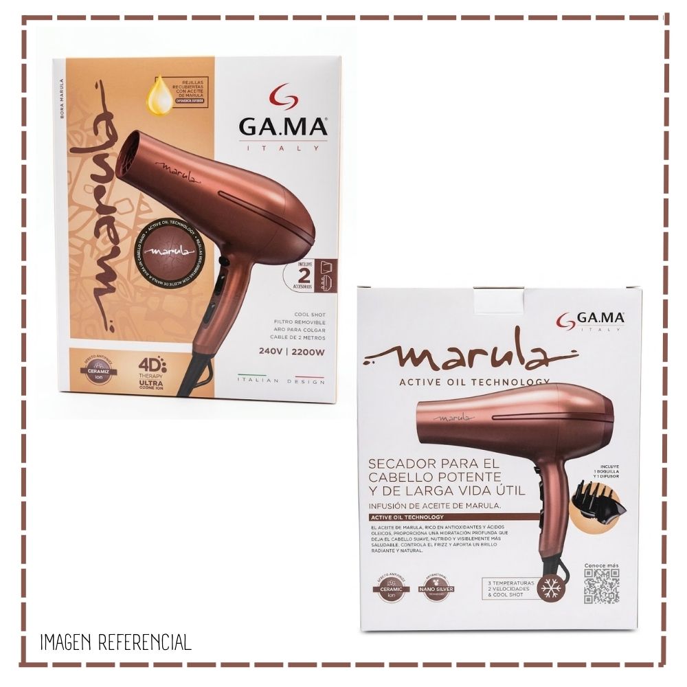 SECADORA DE CABELLO GAMA BORA MARULA 4D - 6
