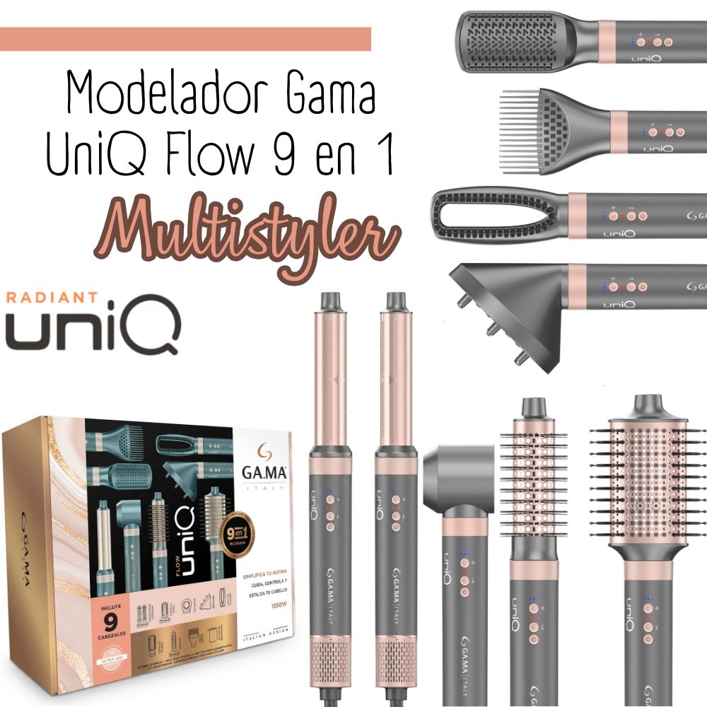 CEPILLO MODELADOR GAMA UNIQ FLOW 9 EN 1 MULTISTYLER - 1