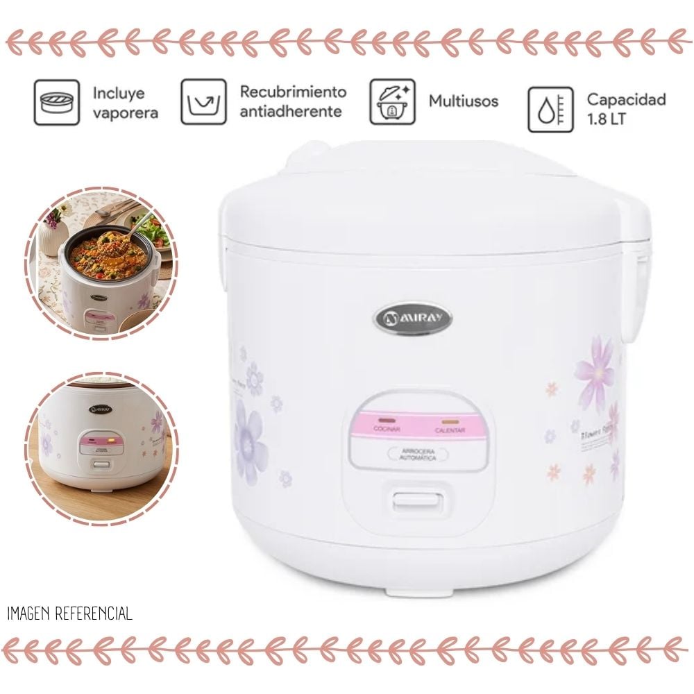 OLLA ARROCERA MI-RAY OM-T339 1.8L BLANCO - 2