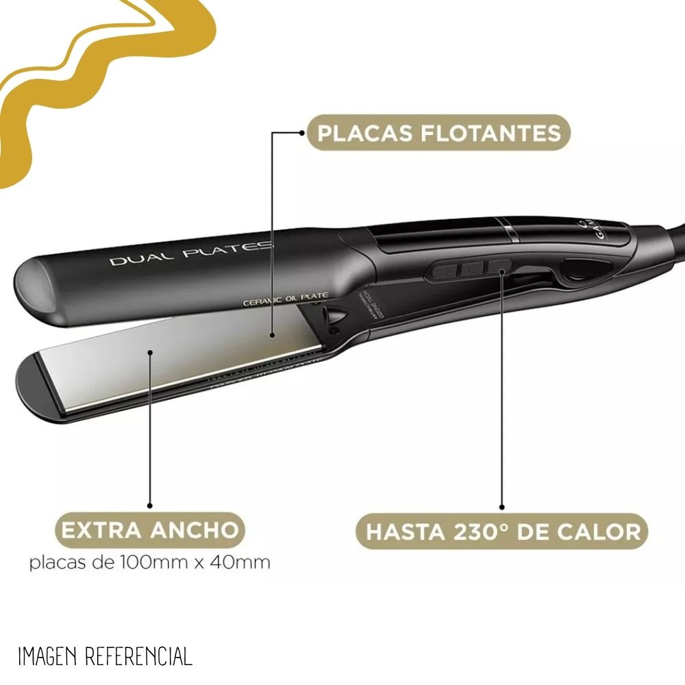PLANCHA ALISADORA GAMA X-WIDE 4D PTC DUAL PLATES DIG. - 2