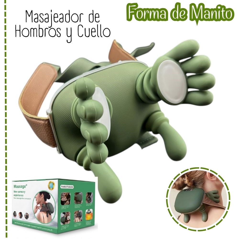 MASAJEADOR ELÉCTRICO DE HOMBROS Y CUELLO JBY-827 FORMA DE MANITO - 1
