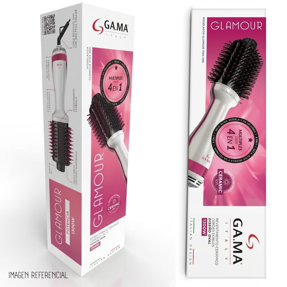 CEPILLO MODELADOR GAMA GLAMOUR PINK BRUSH 4 EN 1 - 6