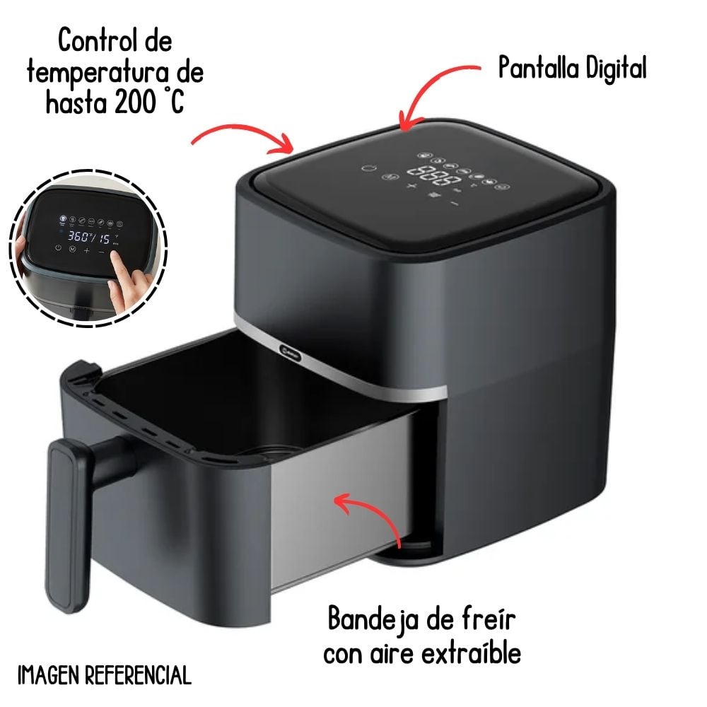 FREIDORA DE AIRE DIGITAL MIRAY DE 3LT - OFM-112 - 3
