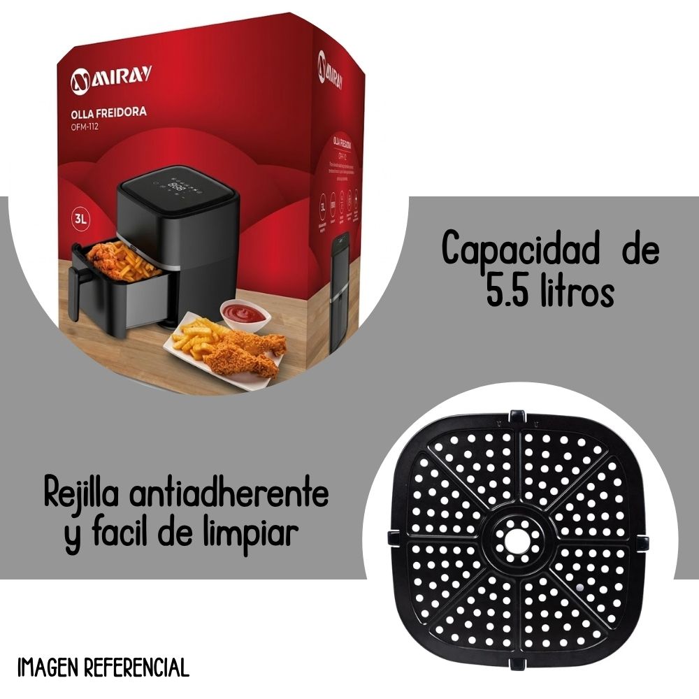 FREIDORA DE AIRE DIGITAL MIRAY DE 3LT - OFM-112 - 5