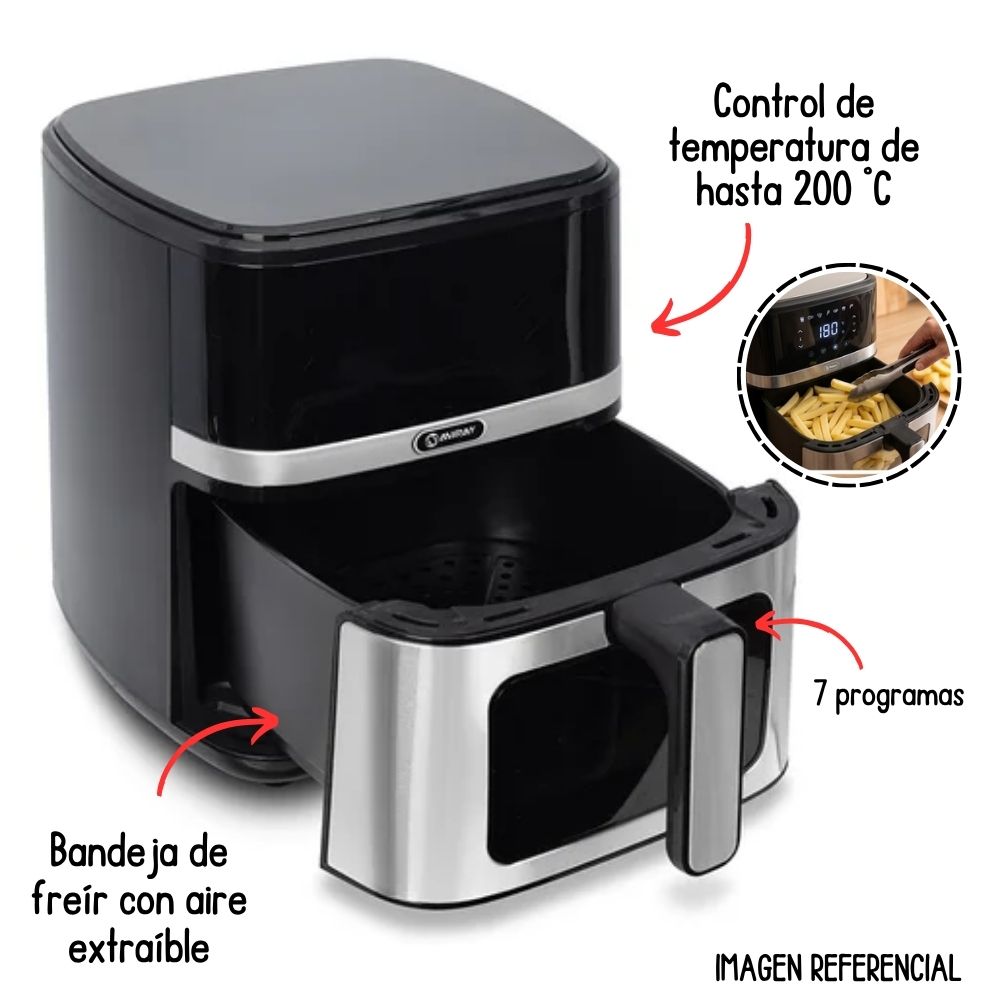 FREIDORA DE AIRE DIGITAL MIRAY DE 5.5 LT - OFM-114 - 5