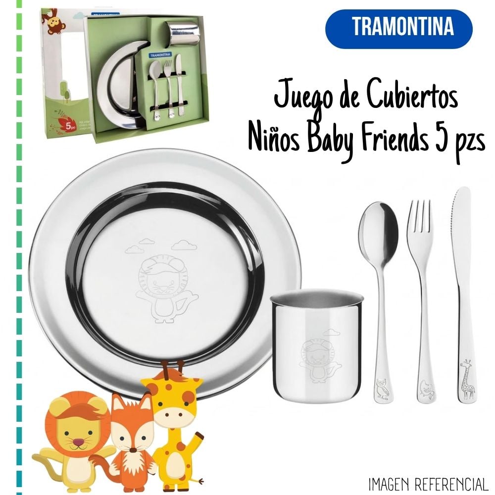 Juego de Cubiertos TRAMONTINA Niños Baby Friends 5 pzs - 1