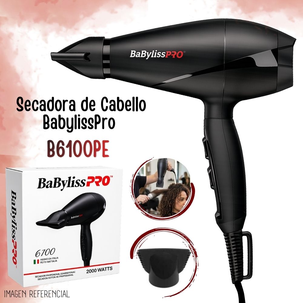 SECADORA DE CABELLO BABYLISSPRO HAIR DRYER - B6100PE - 1