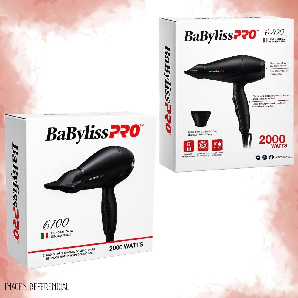 SECADORA DE CABELLO BABYLISSPRO HAIR DRYER - B6100PE - 4