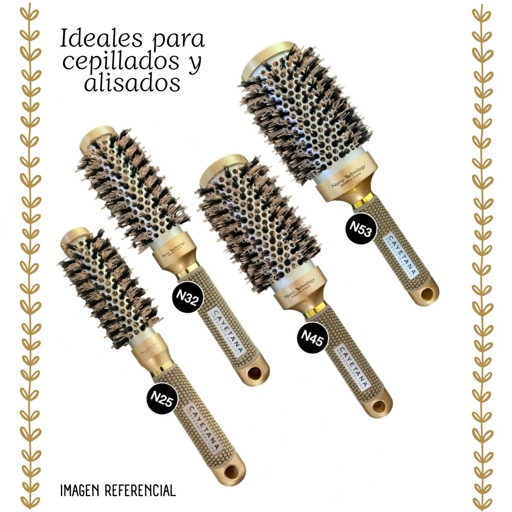 SET 4 CEPILLOS NANO TECHNOLOGY CAYETANA PROFESSIONAL GOLD - 6
