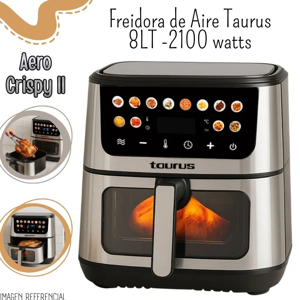 FREIDORA DE AIRE TAURUS 8LT 2100W AERO CRISPY II - PE9900250A - 1